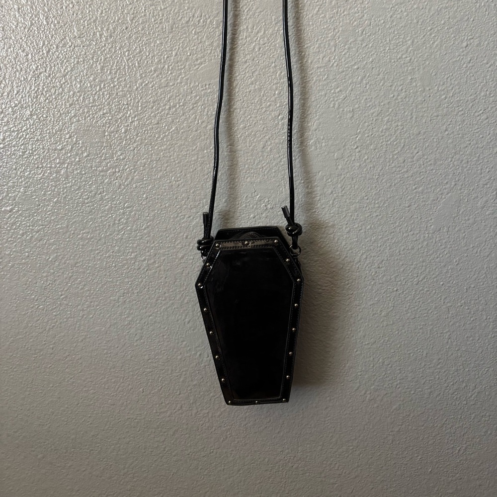 Killstar Black Coffin Crossbody Bag